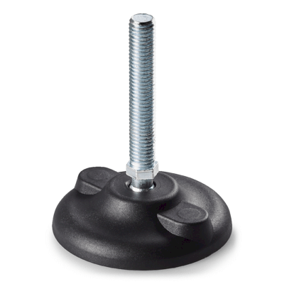 MOUNTING FOOT WITH GROUND FIXING WITH ZINC PLATED STEEL STUD TYPE A - R12,5