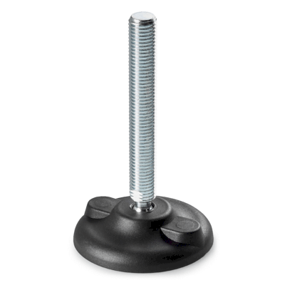 MOUNTING FOOT WITH GROUND FIXING WITH ZINC PLATED STEEL STUD TYPE B - R12,5