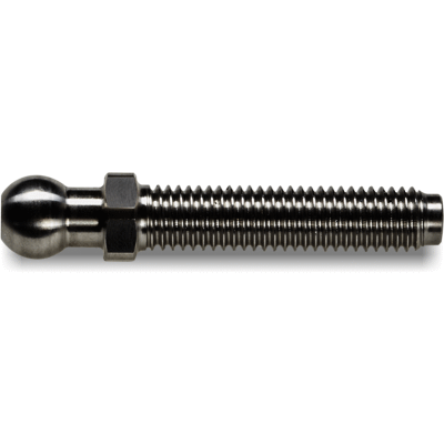STEEL THREADED STEM TYPE A - WITH JOINT R12,4 AND HEXAGONAL BASE 13 - TURNED