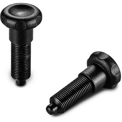 KNOB WITH STEEL INDEXING PLUNGER WITHOUT RING NUT