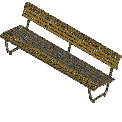 Classic 1939 Bench with back- and armrest