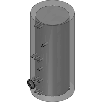 Stratification storage tank with drinking water station
