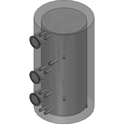 Solar stratification buffer storage