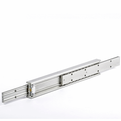 Телескопические направляющие Нержавеющая сталь - Полное выдвижение - Двухстороннее выдвижение - Нагрузка на пару : 785 kg - Длина в сложенном виде : 500 - 2000 mm