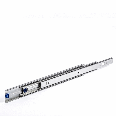 Телескопические направляющие Нержавеющая сталь - Полное выдвижение - Нагрузка на пару : 80 kg - Длина в сложенном виде : 200 - 1100 mm