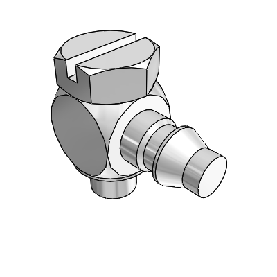 TM-3ALU/TM-5ALU Barb elbow for soft tubing (miniature)