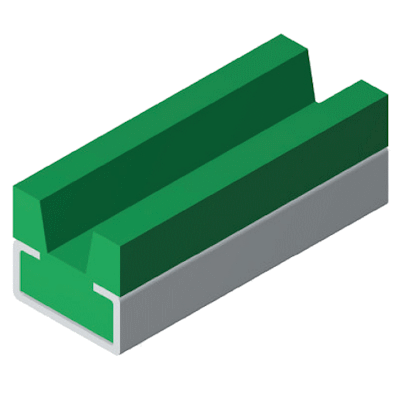 Polyethylene guides for trapezoidal belts