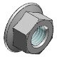 Hexagon nuts with flange