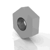 Hexagon thin nuts, unchamfered - coarse