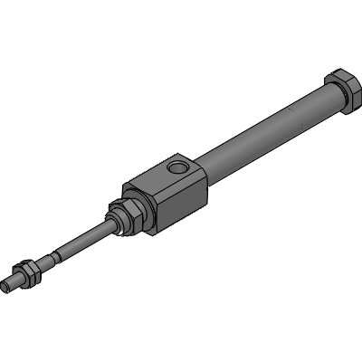 Single acting single rod type