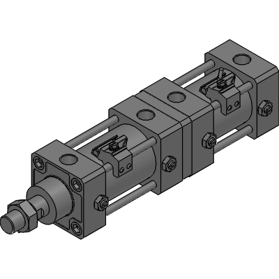 Double acting, two stage type