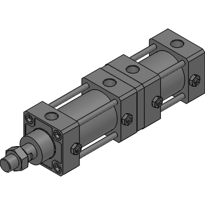 Double acting, two stage type