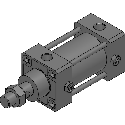 Double acting single rod type