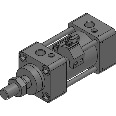 Tie rod cylinder, double acting non-rotating type