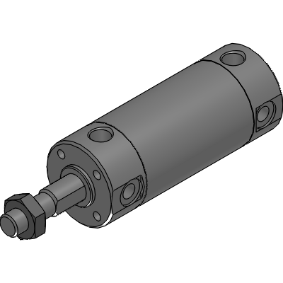 Double acting non-rotating type without switch