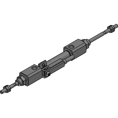 Double acting double rod type
