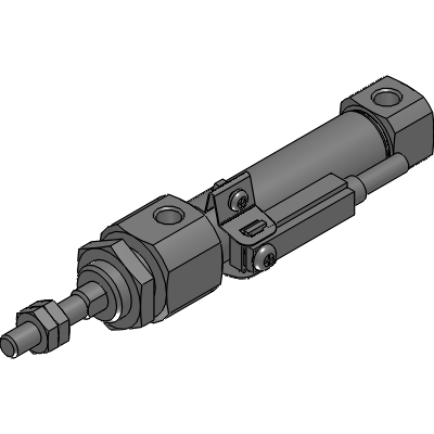 Double acting non-rotating type