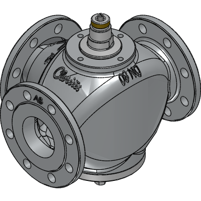 Clorius Controls 3-way Control Valves , DN 80-300mm, Soft Seat, Nodular Cast Iron Industrial Valves