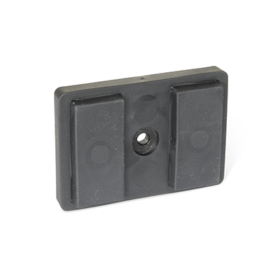 Retaining magnets. rectangular-shaped, with rubber jacket