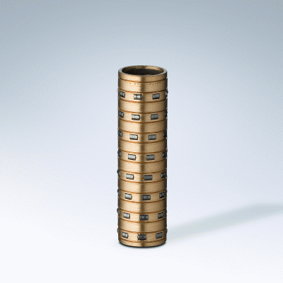 Roller cage with assembly aid, Brass