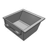 Grab containers plastic for profile slot type I, profile slot type B and mounting profile