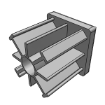 Tube inserts square with tapped bush