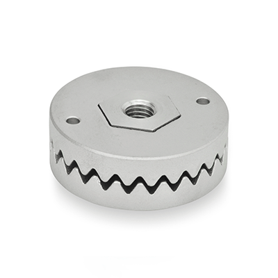 Stainless Steel-Serrated locking plates, Type B, with threaded bushing