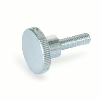 Knurled screws, Steel, zinc plated