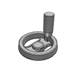 Handwheels 2-spoke  plastic, with revolving grip