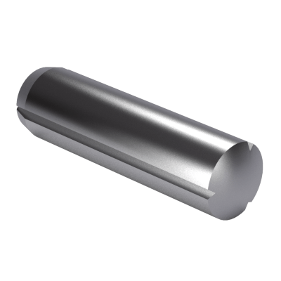 Grooved pins, full length parallel grooved mit chamfer