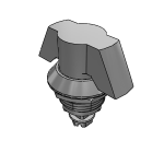 Quarter-turn lock stainless steel with wing grip