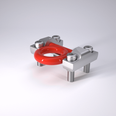 带锁位装置的环形吊环