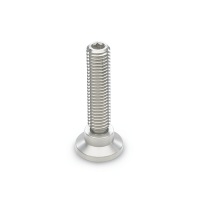 Ball Jointed Leveling Feet, Thrust Pad Stainless Steel, Threaded Stuud Stainless Steel