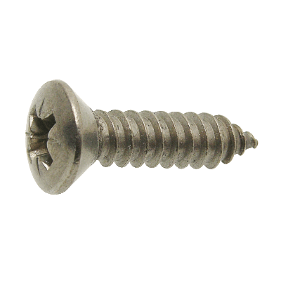 Raised countersunk head tapping screw cross recess pozidrive DIN 7983 - Zinc plated