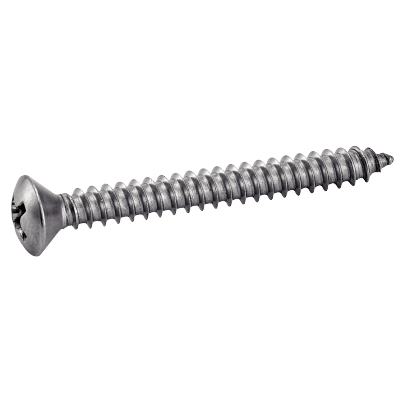 Raised countersunk head tapping screw form C cross recess "phillips" DIN 7983 - Stainless steel A2