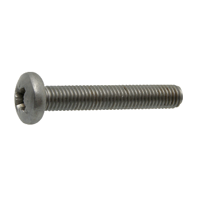 Vis à métaux tête cylindrique bombée large crucifrome Z "POZI" - DIN 7985 - Acier classe 4.8 Zn