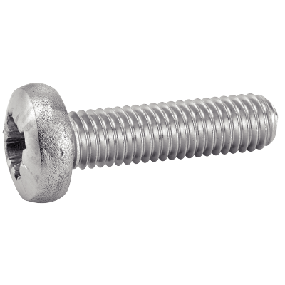 Pan head machine screw cross recess pozidrive - DIN 7985 - Stainless steel A2