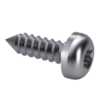 Hexalobular socket pan head tapping screws