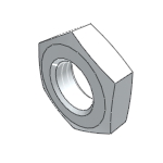 Low Hexagon Nuts ISO 8675  (similar to old DIN 439), right hand, steel zinc-plated