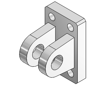 Vertical female counterhinge (ISO 8132)