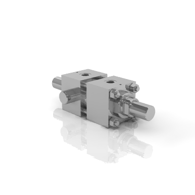 Double rod head trunnion