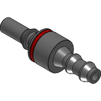 1/4" Locking Hose Barb Valved In-Line Liquid Cooling Coupling Insert