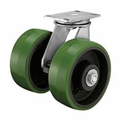 Kingpinless Dual Wheel Caster