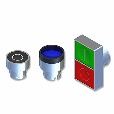 ECX1000 - Pulsanteria Metallica 22mm