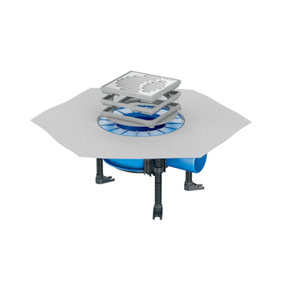 BODENABLAUF DRAIN PLUS DN50 WAAGER.FLACH CONEL M. DICHTFL. U. AUFS. 100MM O. ZUL.