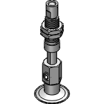 Pad with spring fitting non-rotative type