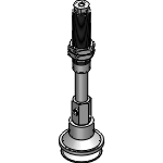 Pad with spring fitting