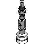 Pad with spring fitting non-rotative type