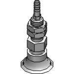 Pad with locking fitting