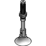 Pad with spring fitting